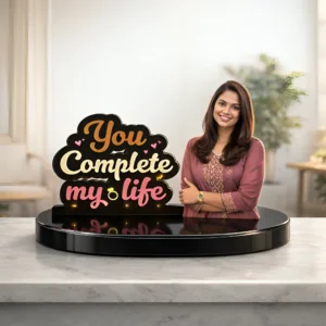 Custom photo cutout gift with romantic message – unique birthday surprise gift for wife