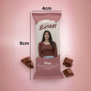 Custom photo chocolate gift for engagement couple and birthday return gift ideas for kids