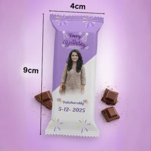 Personalized birthday chocolate with photo and custom name – romantic surprise gift for wife