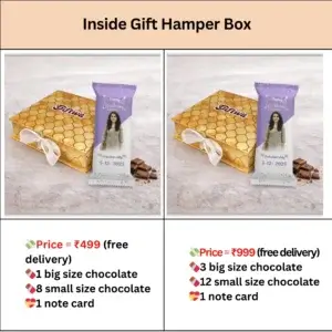 Personalized chocolate hamper for wife 499 vs 999 variant