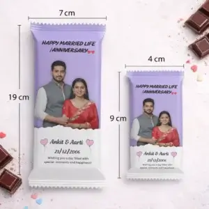 Big and small personalized chocolates for anniversary gift
